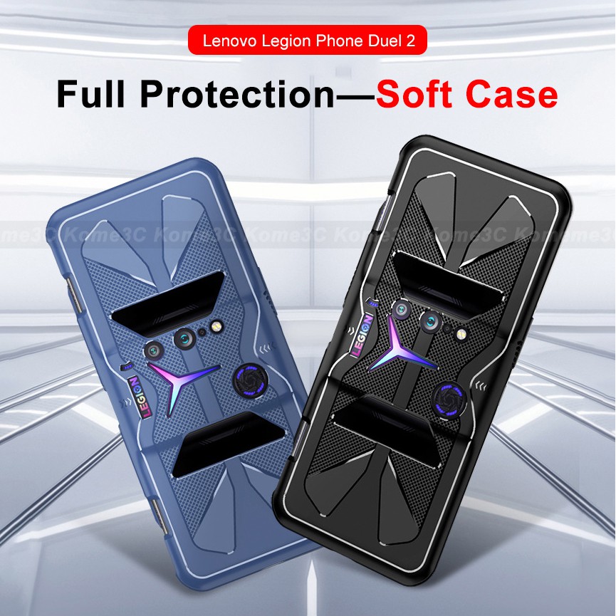 Lenovo Legion Phone Duel(高清屏幕保護膜 + 手機殼保護套)2 合 1 外殼保護套適用於 Gam