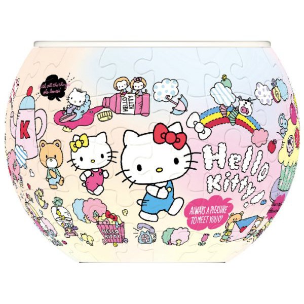 Hello Kitty 環保塑膠盆栽拼圖 AJR80-001 立體拼圖