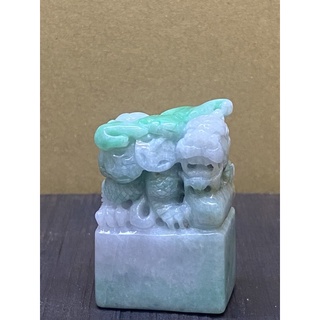 琪玉記天然緬甸翡翠A貨 陽綠 貔貅 印章 招財 在地賣家 保證天然A貨翡翠 可代打臺灣證書