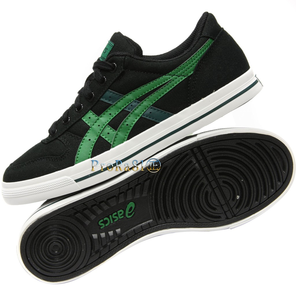 asics H900N-9084 黑×綠帆布材質AARON 休閒鞋/特價出清/ 948A | 蝦皮購物