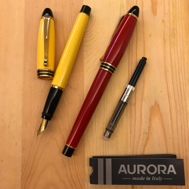筆來筆趣》義大利 🇮🇹Aurora Ipsilon 舒適龍 (法拉利黃、鮮紅)鋼筆