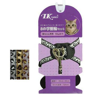 【皮特寵物】TK 10mm豹紋緞帶貓腹帶+拉帶 豹紋款 CC-RBS-10