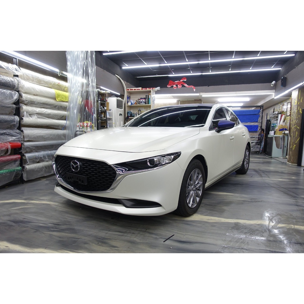 MAZDA3 全車消光白 全車改色貼膜 全車換色貼膜 全車包膜 3MSP10 S10 SP240 美國禿鷹 CK903