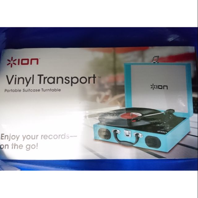 全新 ION AUDIO  Vinyl Transport 手提黑膠唱機 限量湖水藍色