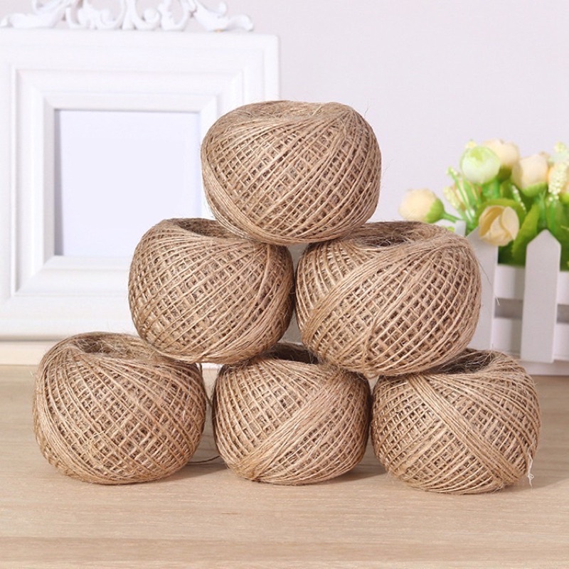 現貨📍100米原色麻繩 手工材料 麻繩 佈置 DIY編製 苔球材料 麻繩