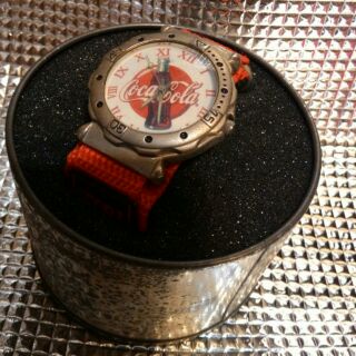 可口可樂運動型指標手錶附鐵盒 sport watch
