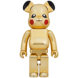 中租零卡分期 全新未拆 Be@rbrick 電鍍皮卡丘 1000% 限量款 GOLD CHROME Ver. 1000%