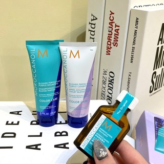 現貨MOROCCANOIL 摩洛哥 超純色禮盒矯色洗髮精70ml ▪️矯色護髮劑70ml ▪️摩洛哥輕優油25ml