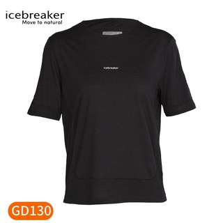 【Icebreaker 女 Meteora Cool-Lite網眼圓領短袖上衣GD130《黑》】IB0A59LJ/排汗衣