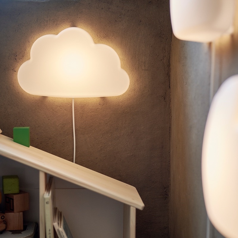 全新🤍IKEA宜家 雲型壁燈(附贈黃光燈泡)雲型燈 壁燈 LED壁燈