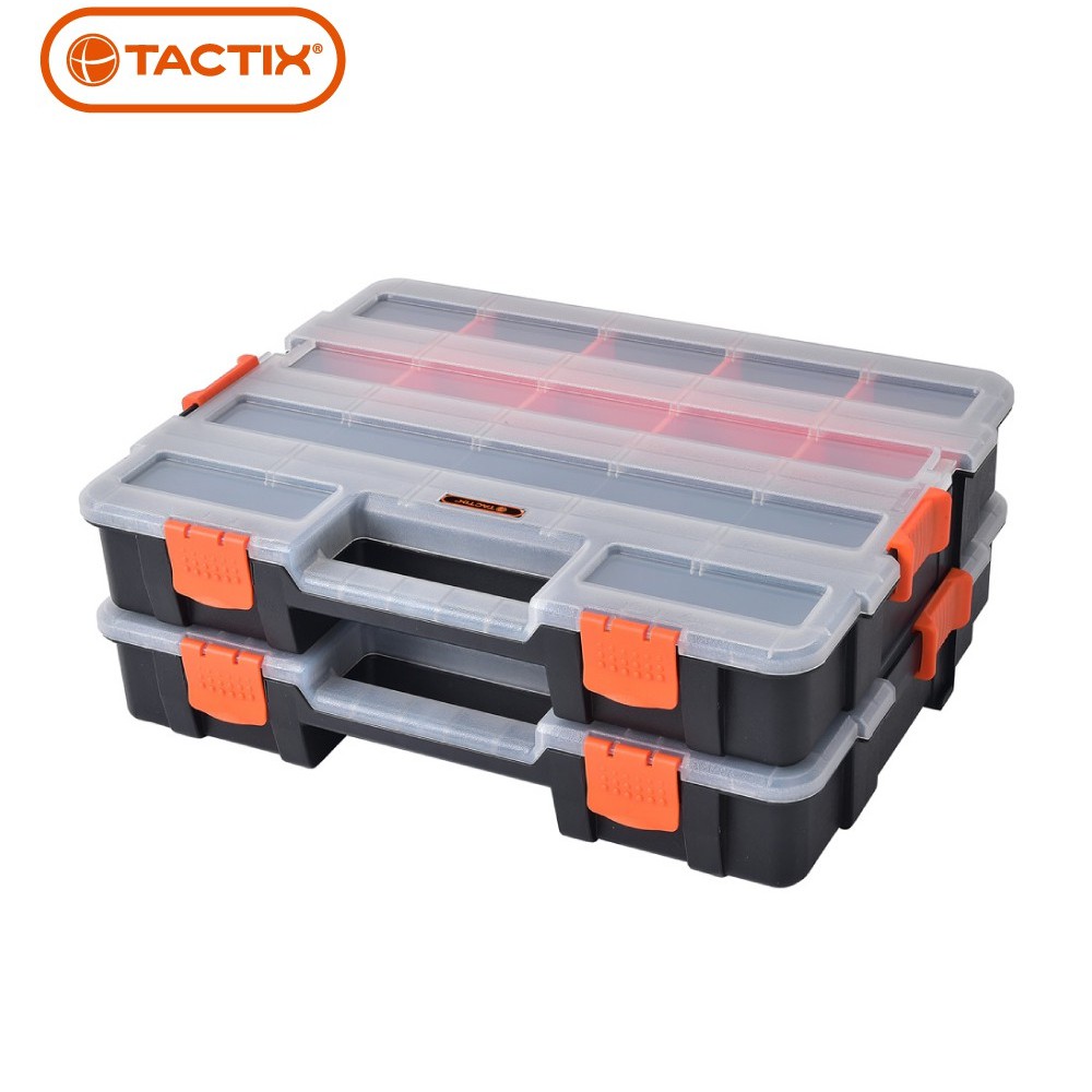 含稅TACTIX TX-0034 堆疊式 零件收納盒 兩個一組 堆疊式工具盒 堆疊式零件盒 螺絲收納盒 堆零件箱 工具箱