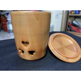 復古棕色造型含蓋陶杯//水杯/茶杯/贈品轉售