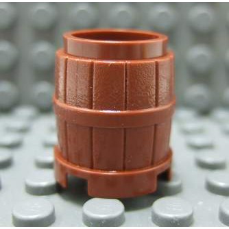 【積木2010】樂高 LEGO 紅棕色 木桶 / 桶子 / 2489 道具 (Reddish Brown)