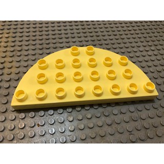 【點點小豆】LEGO 樂高積木 duplo 4x8 淺黃色 半圓形 磚片 底板 磚片 一個 如圖！
