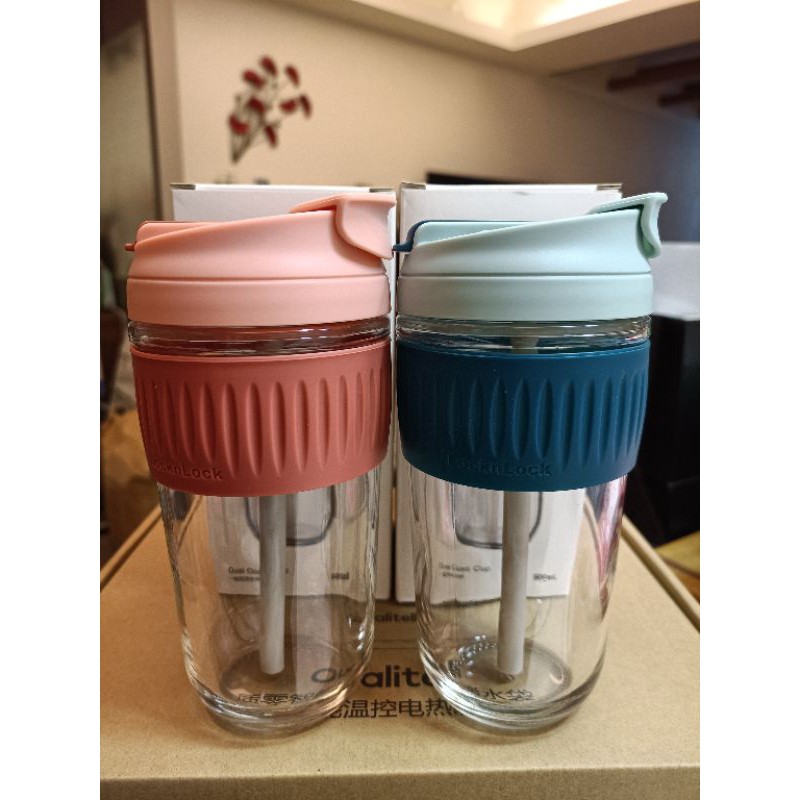 樂扣樂扣 公司貨lock Lock歐風兩用耐熱玻璃隨行杯500ml 附吸管 耐熱玻璃兩用隨行杯車用手持杯咖啡杯公司貨