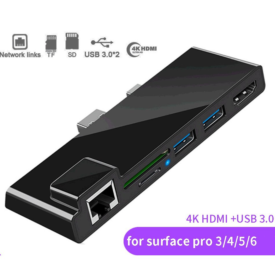 Microsoft Surface pro 3/4/5/6 USB Hub Docking Station with 4