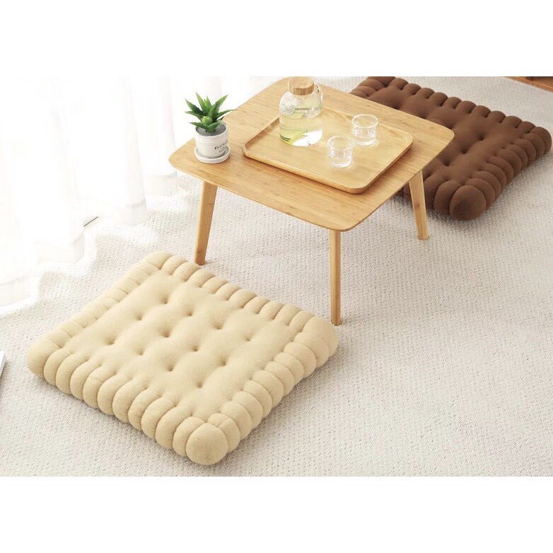 日本 餐桌椅坐墊和室榻榻米坐墊靠墊 巧克力餅乾 牛奶餅乾造型 超厚6cm