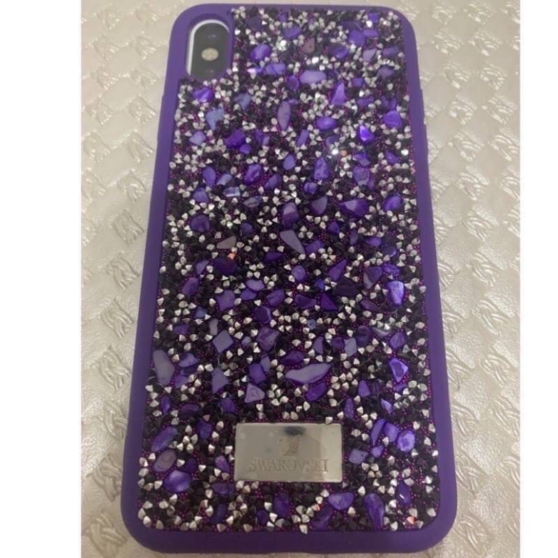 施華洛世奇 iPhone XS Max 立體紫水晶殼 限量版 國外買回來 專櫃4350元