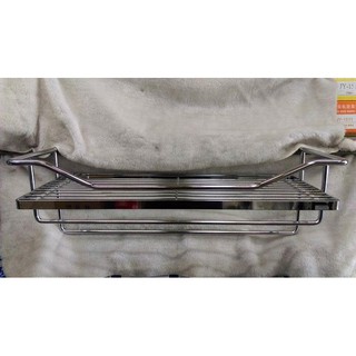 *水變DIY*不鏽鋼籃型放衣架 實心骨架/寬62cm/浴室置物架/白鐵雙層置衣架/毛巾架/白鐵毛巾桿 304白鐵