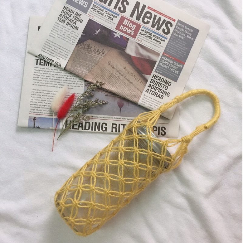 🌼樂花🌼編織麻繩功能環保飲料袋