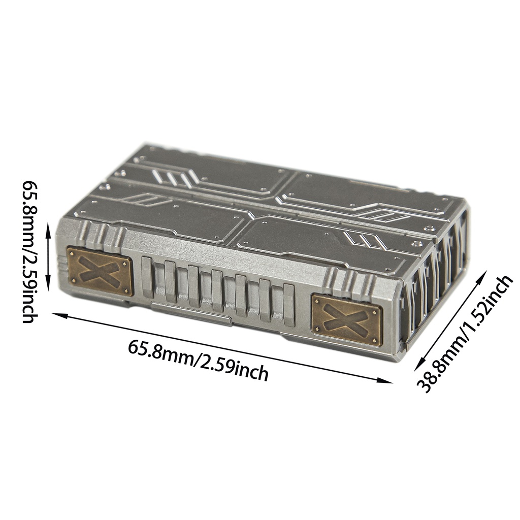 EDC鈦合金機甲啪啪盒 推牌 戒指項鏈盒 糖果盒 藥盒 寸照盒 指尖玩具 減壓神器 時間打發神器 獨特的禮物