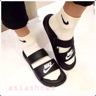 永富通-實體店面 NIKE BENASSI SLIDE 兩槓 防滑 防水 黑 雙帶 拖鞋 涼鞋 819717-010