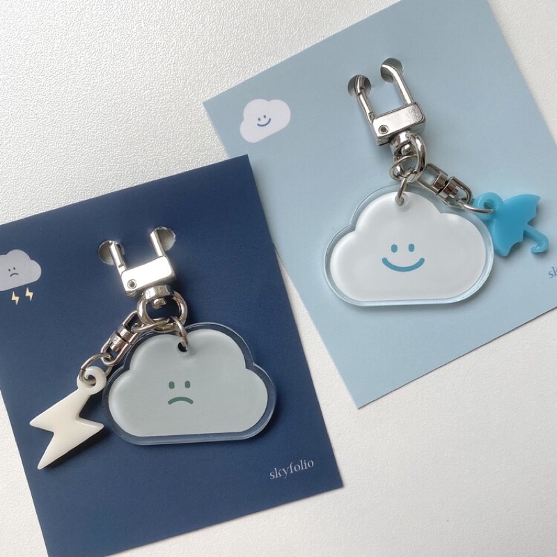 [20lin2.studio] 韓國 skyfolio 雲朵壓克力鑰匙圈 吊飾