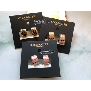 【美國正品現貨】COACH 8色 C logo耳環 穿針式 琺瑯耳環 C7770 送禮 情人節 送女友 聖誕節 母親節