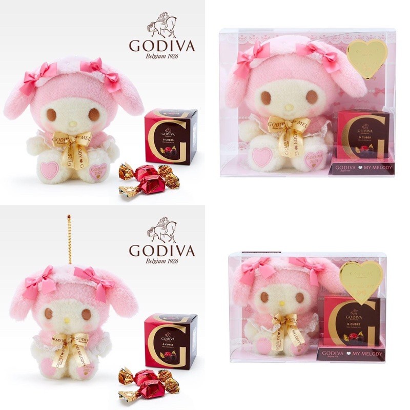 現貨降價出清🔆日本三麗鷗 X godiva知名巧克力吊飾款美樂蒂情人節巧克力禮盒
