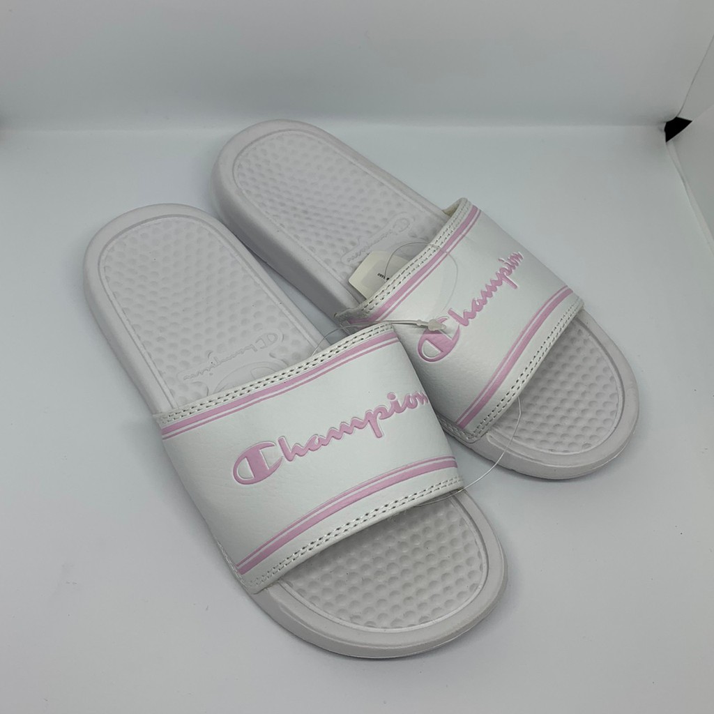 (新品/現貨) CHAMPION 白/粉紅色 拖鞋 休閒拖鞋 一片式拖鞋 92-3250206