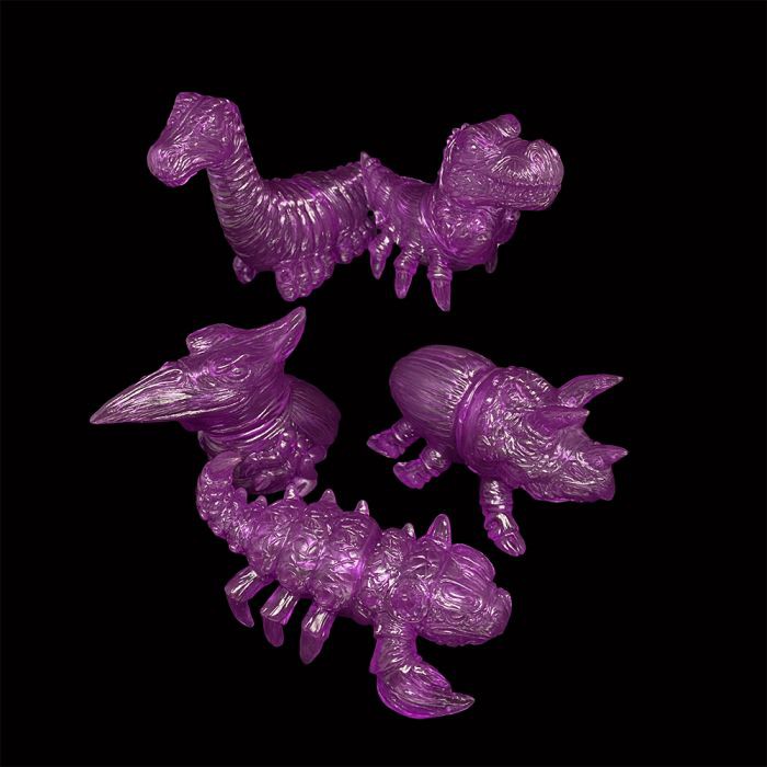 【撒旦玩具 SatanToys】預購 James Groman 化石恐龍蟲 透紫配色 軟膠擺件 Fossil Pods