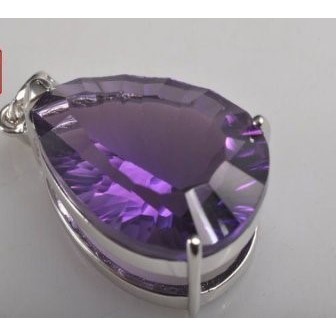 天然水晶寶石級紫水晶18克拉墜子