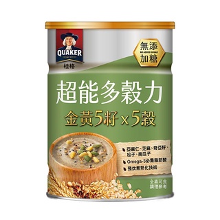 桂格 超能多穀力-金黃5籽x5穀-無新增糖 390g【家樂福】