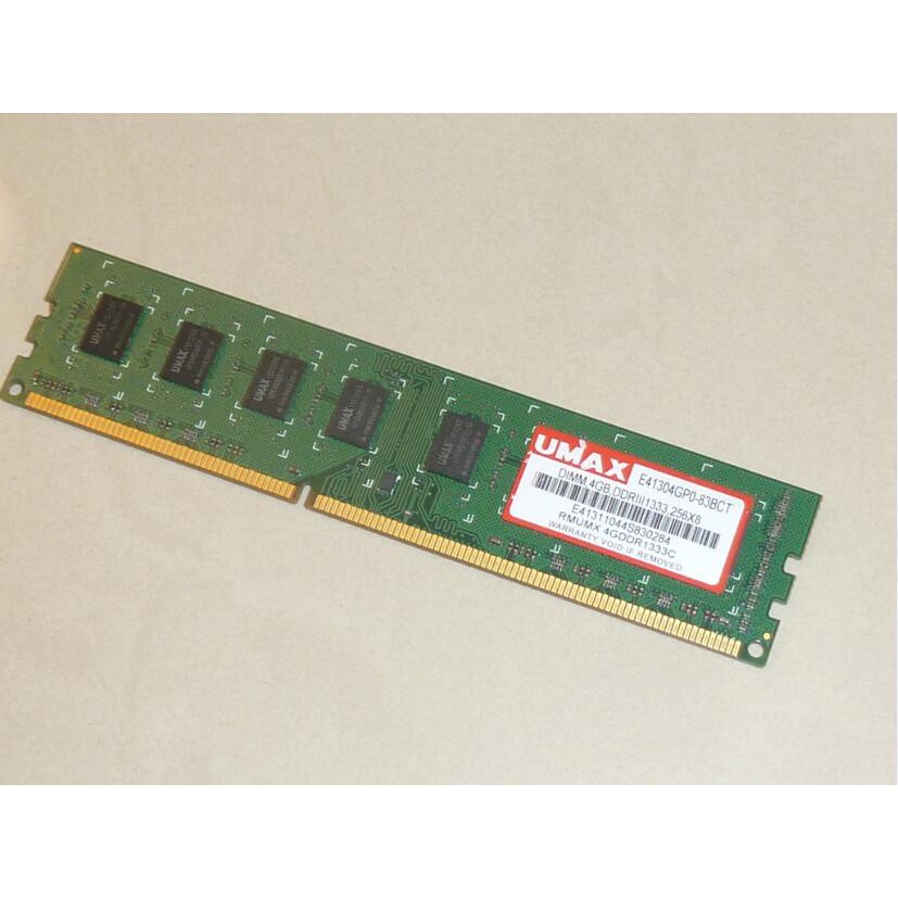 UMAX 力晶 DDR3 1333 PC3 10600 4GB 雙面 終身保固