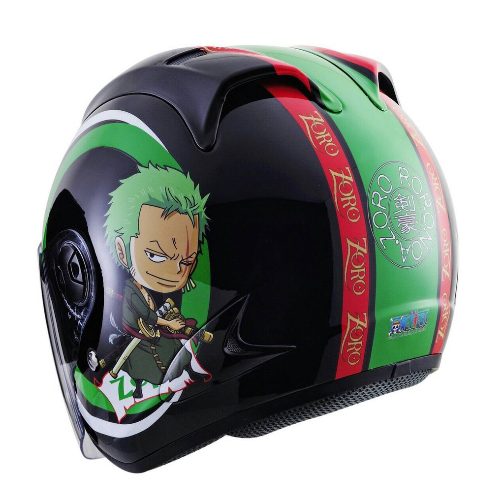 【1&amp;1】LUBRO 海賊王ONE PIECE聯名款 索隆zoro  3/4安全帽 雙D扣  加贈深墨片或彩電片