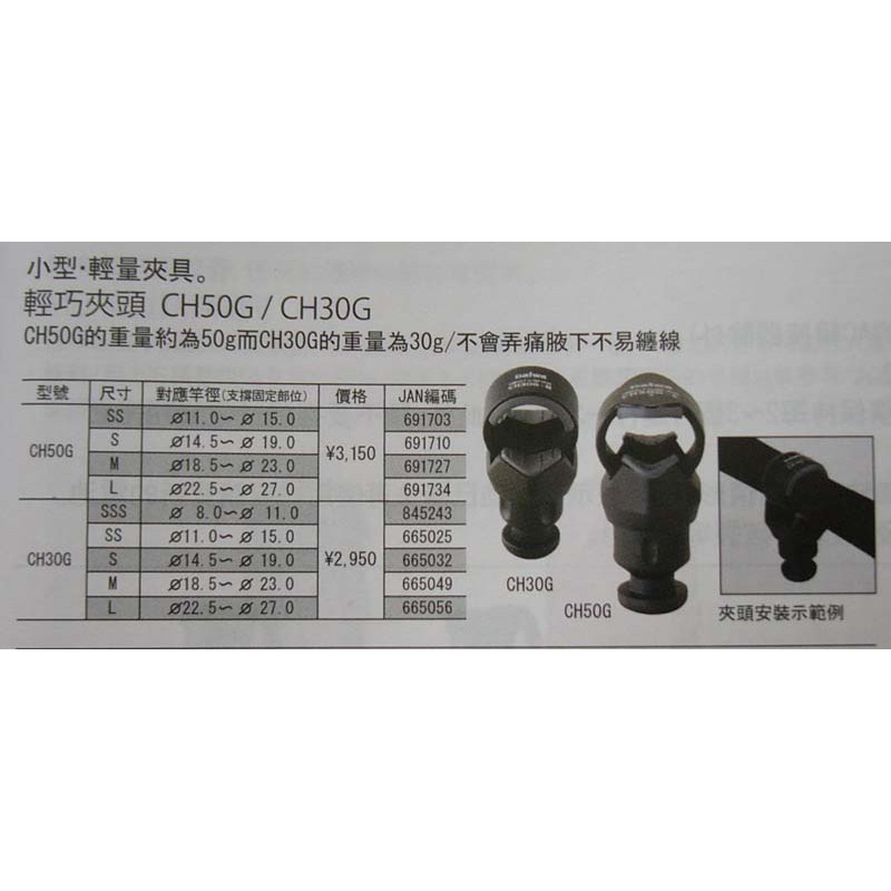 大象(日本精品)*Daiwa日本原廠製 速攻船竿架 CH50G專用鎖竿頭(快拆後座) S:M及L號