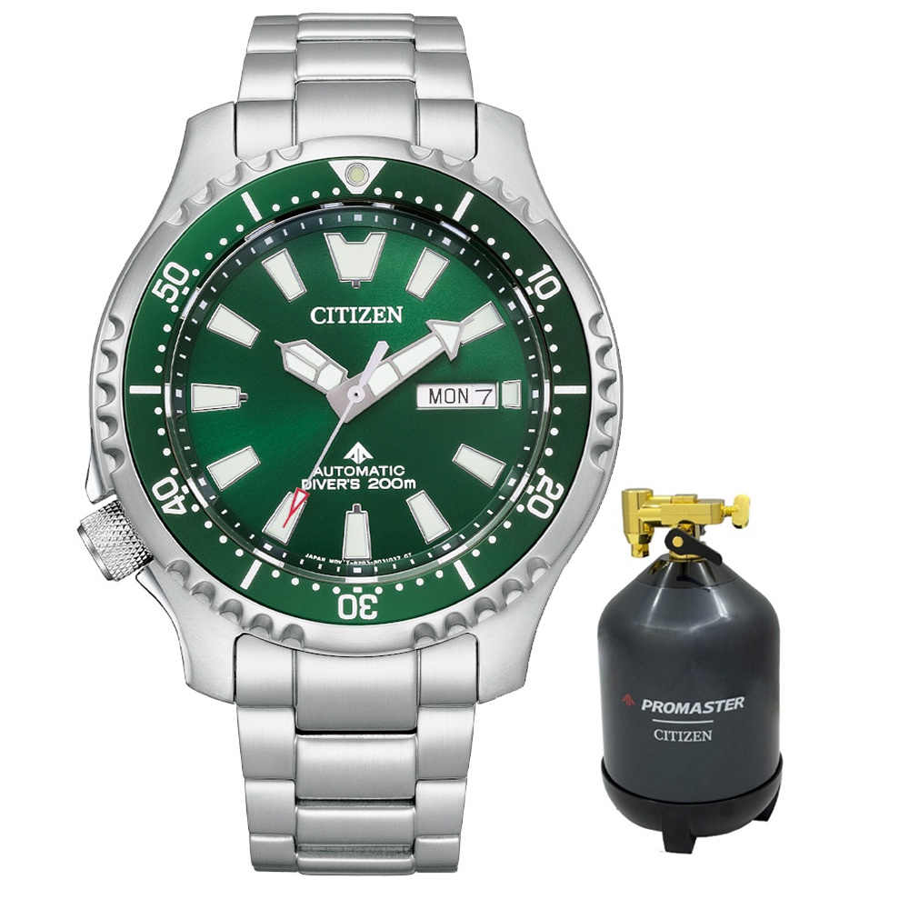 CITIZEN星辰PROMASTER鋼鐵河豚系列綠水鬼機械錶款44mm(NY0131-81X)綠 原廠公司貨