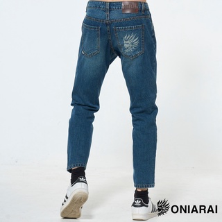 BLUE WAY 鬼洗い-潮流鬼洗–男款 705縱系復古舒適九分錐型褲