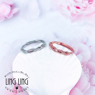 現貨｜香港純銀老店❤️流線交叉鑲鑽純銀戒指 925純銀 可調戒指 交叉戒指 銀飾
