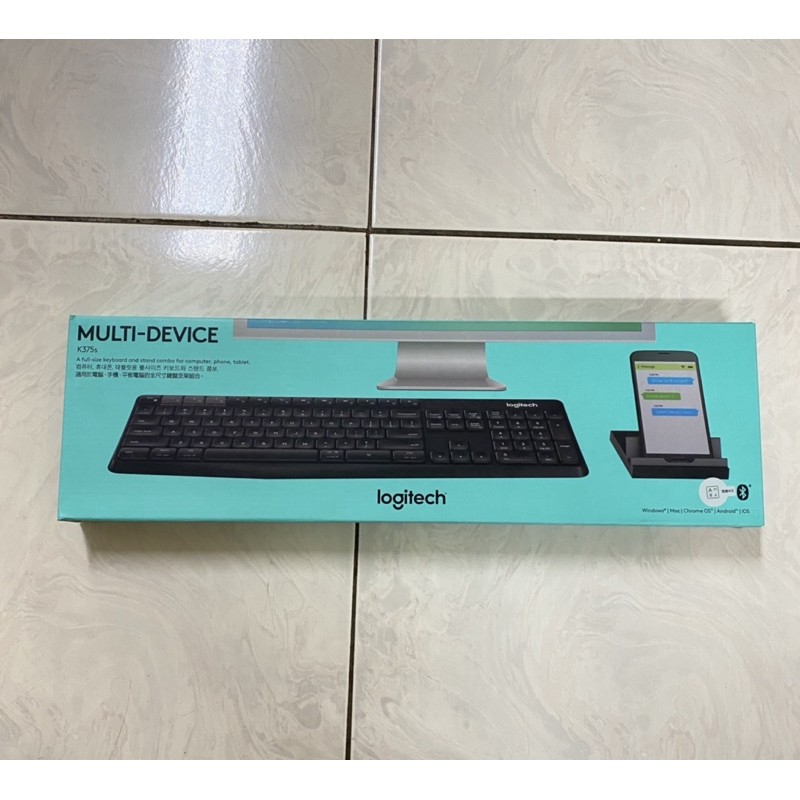 全新未拆封 Logitech 羅技 K375S 無線鍵盤  鍵盤支架組合