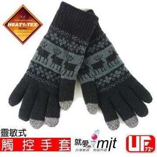 【UF72+】 UF5997 男 黑色 HEAT1-TEX 防風內長毛保暖 觸控手套 (靈敏型) 雪地 戶外 旅遊 禮物