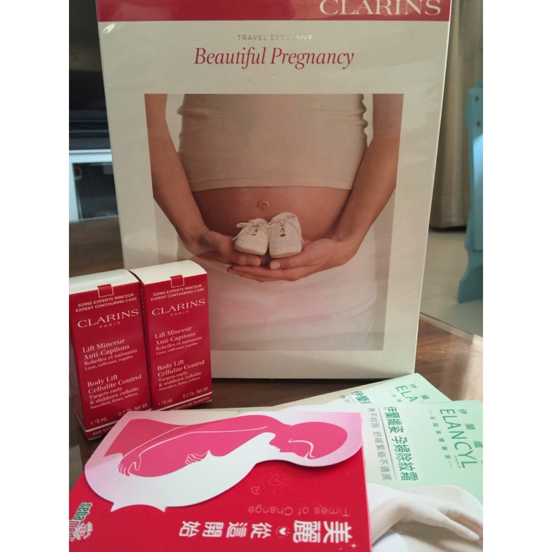 ［降價囉］Clarins 克蘭詩孕期護理組 (身體調和護理油、宛若新生除紋霜、牛奶果美胸霜）