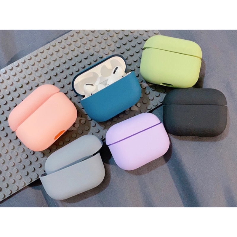 Apple AirPods Pro 三代 霧面手感 磨砂 實色防摔硬殼 淺粉紫 灰 黑 抹茶綠 粉紅