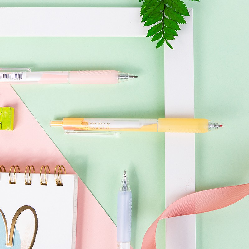 現貨 晨光文具速干中性筆米菲我的元氣清單系列學生用按摩硅膠護套子彈頭按動簽字筆6色0 5 Fgpj3407 蝦皮購物