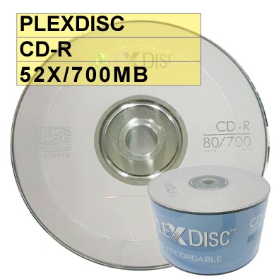 【台灣製造】100片 A級PLEXDISC LOGO CD-R 52X 700MB空白光碟片/燒錄片