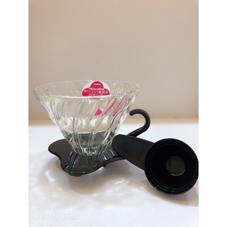 ** 愛洛奇 **日本 HARIO V60 玻璃濾杯 1-4杯用 / VDG-02 ( 黑 )