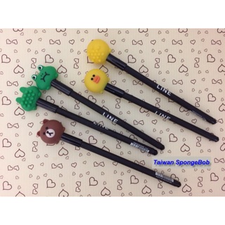 Line friends 熊大/莎莉/雷納德 矽膠公仔造型 中性筆 簽字筆 卡通筆～有三種款式