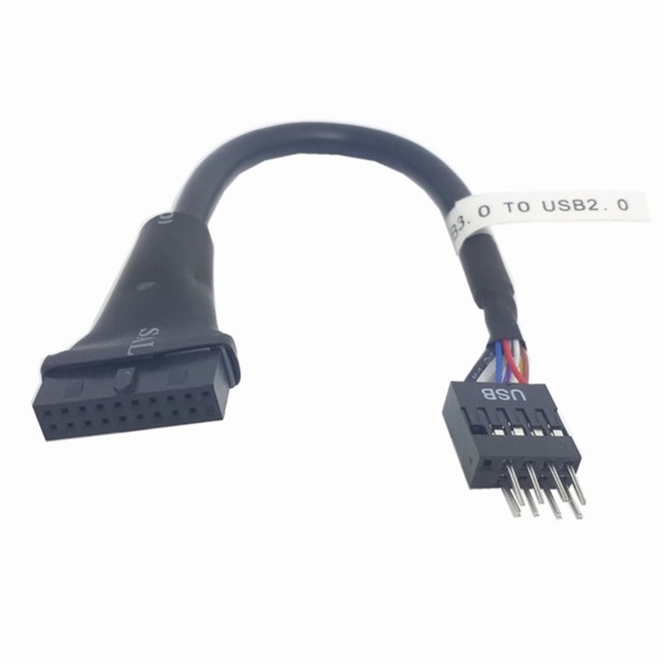 【特價】USB 3.0 20pin線端對USB 2.0 9pin公 排針轉接線 延長線
