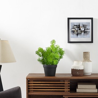 23cm人造植物深綠色桌面植物盆栽小植物盆景室內裝飾