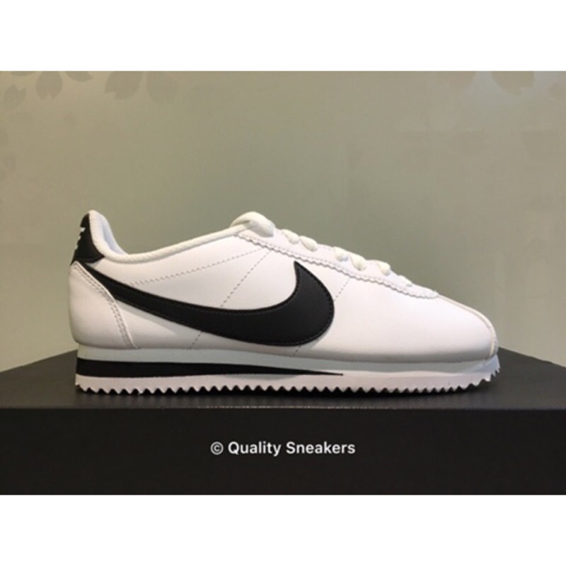 Quality Sneakers - Nike Cortez 白黑 白底黑勾 阿甘鞋 女段 807471 101